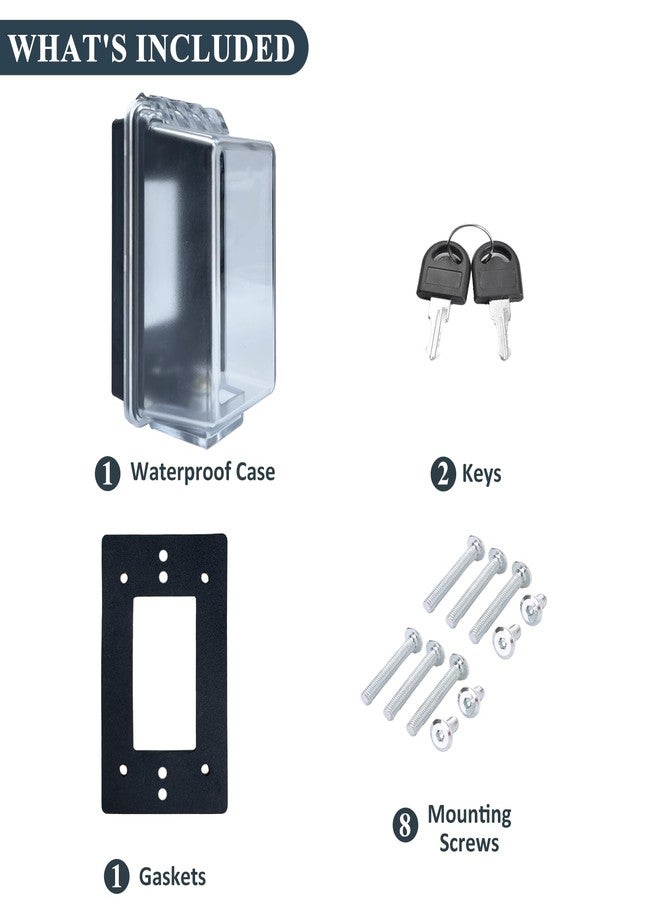 PILISPARK Baby Safety Outlet Cover Box-Key Lock for Much Better Toddler Proofing, Easier Operation, Simple 4 Step Install with Included Screws,Provides Extra Space Inside for Plugs,Adapters - Image 5